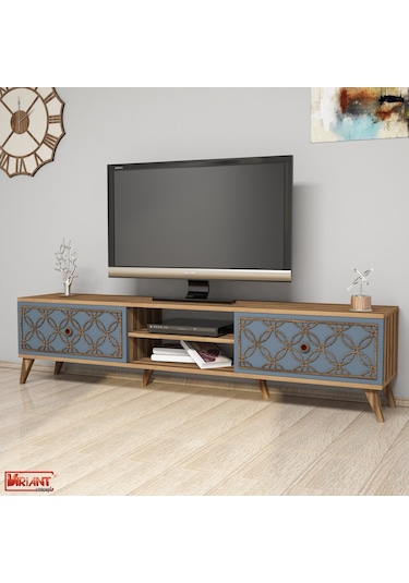 Variant Class Tv Ünitesi - Ceviz / Mavi (Kalsedon)