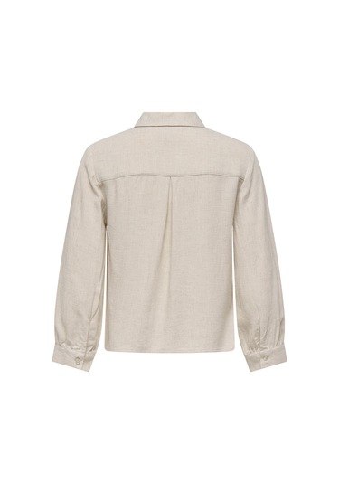 Only Onlsıesta 3/4 Cropped Lın Grı Kadın Gömlek 000000000102263136 Gri