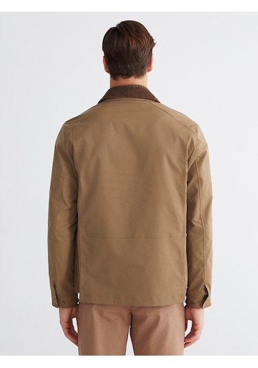 Lcwaıkıkı Classic Kahverengi Kadife Yaka Gabardin Erkek Ceket