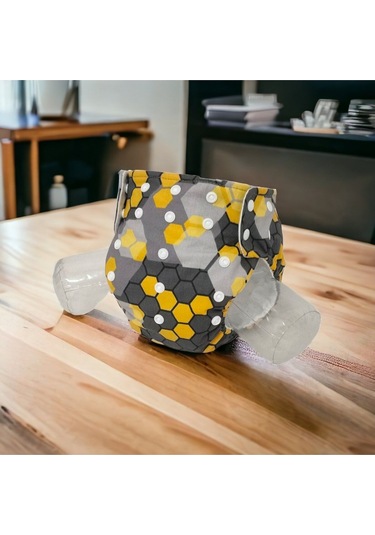 Baby Ybb Yıkanabilir Bebek Bezi Petek Desen Çıt Çıtlı 3kg-12kg Standart