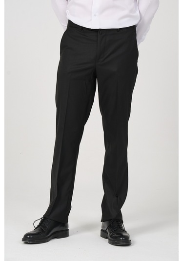 Erkek Regular Fit Kumaş Pantolon Siyah