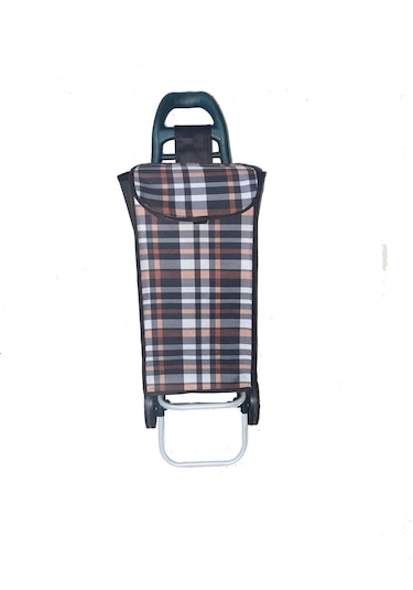 Tekerlekli Pazar Arabası Ve Çantası, Pazar Sepeti - Turuncu Siyah