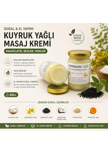 Dermaun Kuyruk Yağlı Masaj Kremi 105 ML