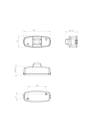 Çetinler Çıt Çıt Butonlu Ara Puar Anahtar Beyaz Far Klasik