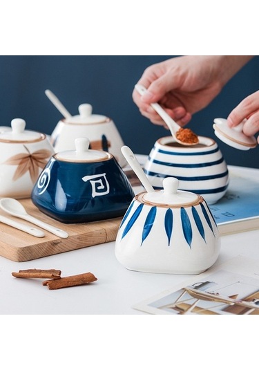 Westworld I Şık Kavanozlu Cam Kavanoz Şekerlik Mutfak Depolama Setleri