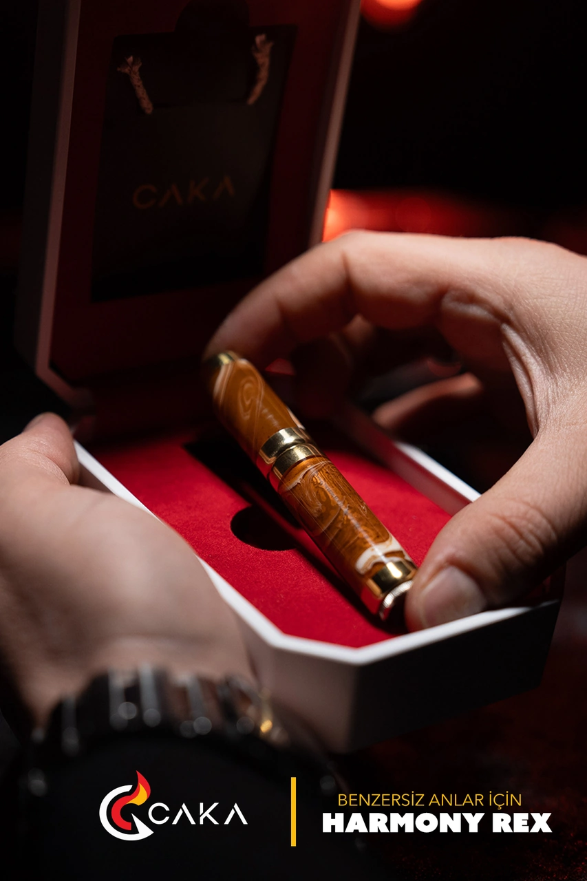 Caka Lighter Harmony Rex Kahve Benzinli Çakmak Kahverengi