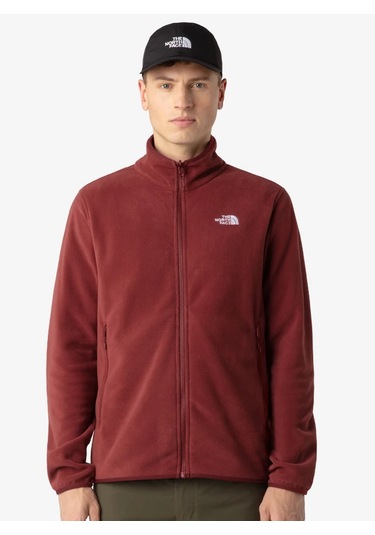 The North Face Glacier Fleece Full Zip Hiking Fleece Erkek Polar Bordo