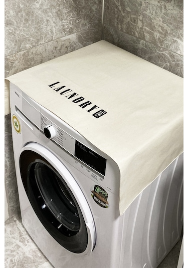 Çamaşır Makinesi Örtüsü Krem