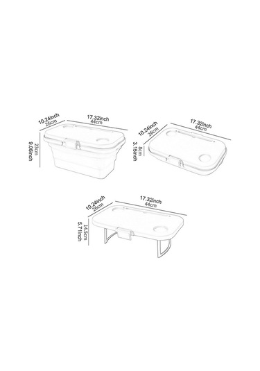 Homyl Katlanabilir Piknik Sepeti Taşınabilir Araba Yıkama Yeşil
