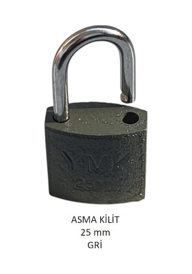 Adilon Asma Kilit, 25 Mm Gri
