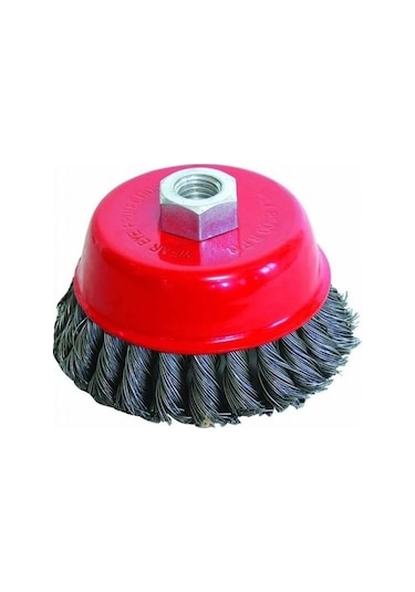 Burgulu Telli Çanak Firça 65 Mm