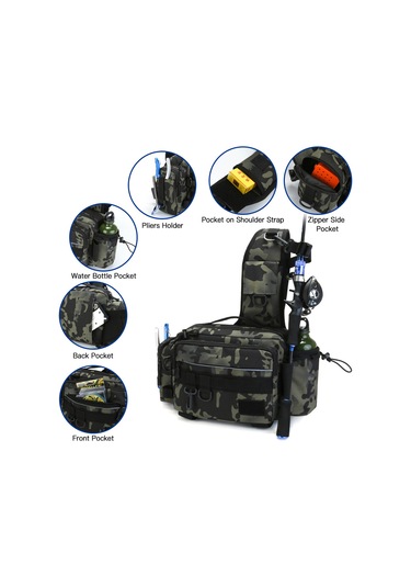 Çok Fonksiyonlu Olta Takımı Çanta Açık Suya Dayanıklı-renk G