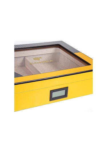 Cohiba Sarı Nokta Desenli Humidor Puro Kutusu