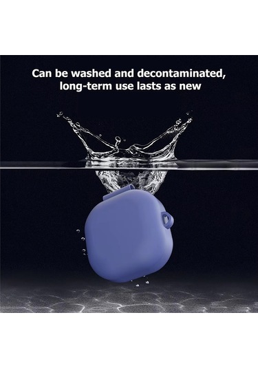 Caseonn Samsung Galaxy Buds 2 - Buds 2 Pro Kılıf Askı Aparatlı Mat Silikon Lila