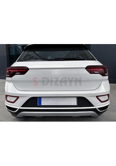 S-Dizayn VW T-Roc Makyajlı Krom Egzoz Görünümü Difüzör 2 Prç. 202