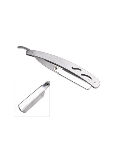 Mufunye Berberler Ve Kuaförler İçin Paslanmaz Çelik Katlanabilir Tıraş Bıçağı - 21,5 Cm