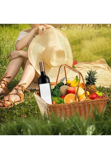 Homyl Yürüyüş Için Piknik Sepeti El Yapımı Gıda Kabı Gosterildigi Gibi