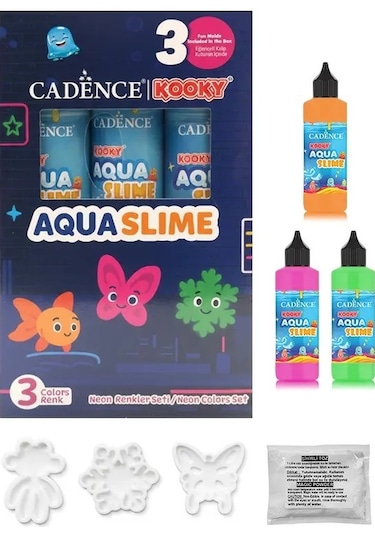 Kooky Aquaslime Neon Renkler Seti 3 Renk