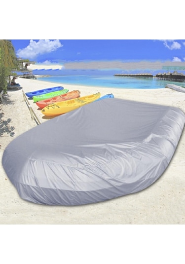 Su Geçirmez Toz Geçirmez Ve Uv Korumalı Şişme Lastik Bot Koruyucu Kapak Kayık Kılıfı, : 380x94x46cm Gri