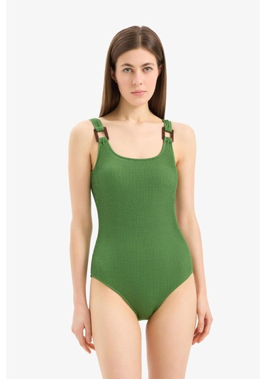 DeFacto Regular Fit Bürümcük Mayo-Fall in Love T8005AZ25SMGN774 Yeşil DeFacto Regular Fit Bürümcük Mayo-Fall in Love T8005AZ25SMGN774 Yeşil