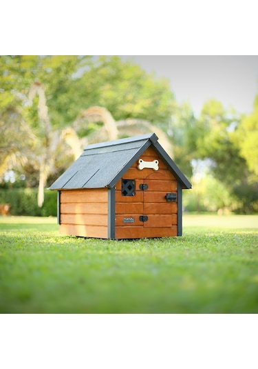 Mandu Isı Yalıtımlı Ahşap Köpek Kulübesi Small