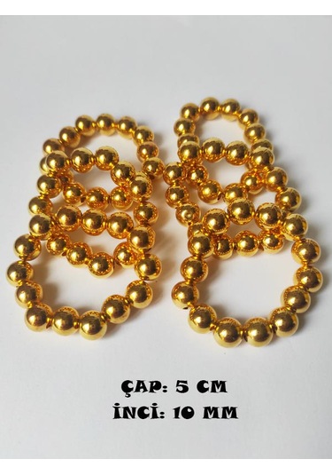 6 Adet İncili Peçete Yüzüğü Halkası Gold