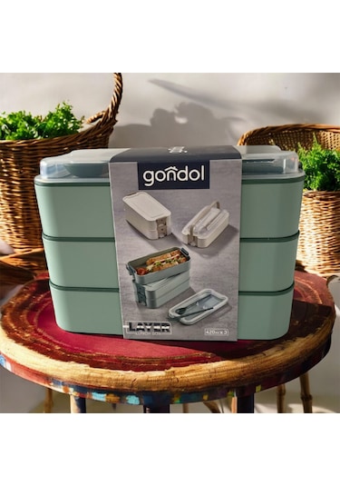 3 Katlı Sefer Tası Çok Renkli