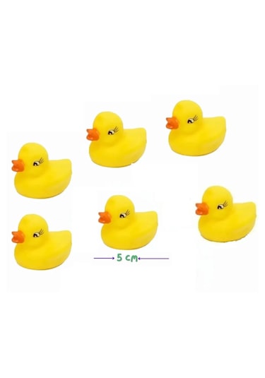 Vinil Ördek 6 Adet Sesli Banyo Oyuncağı Seti Ördek Kardeşler