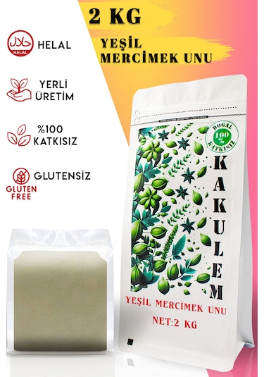 Kakulem Glutensiz Yeşil Mercimek Unu 2 Kg