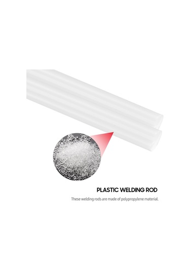 Hallow 50 Adet Pp Plastik Kaynak Çubukları Araba Tamponu İçin Beyaz