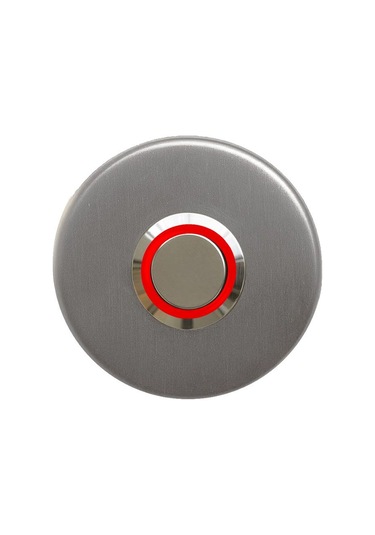 Lockway Z-101k Paslanmaz Tek Kontak Zil Butonu Kırmızı Led