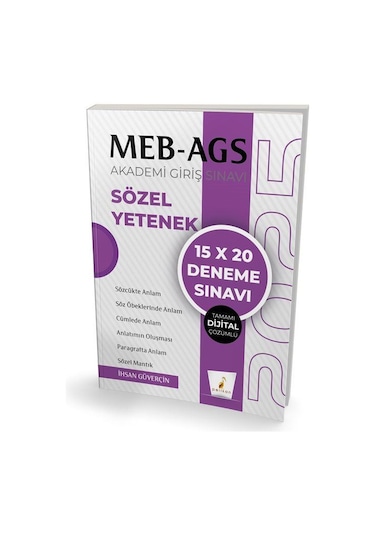 Meb - Ags Hazırlık Sözel Yetenek 15x20 Tamamı Dijital Çözümlü ...