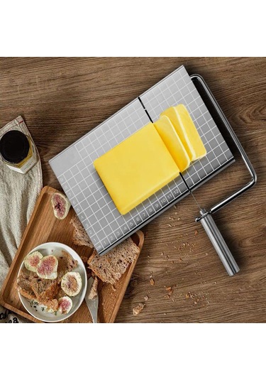 Geeroyoo Paslanmaz Çelik Ayarlanabilir Peynir Dilimleme Tahtası - Hassas Ölçekli Ve Rahat Tutuşlu