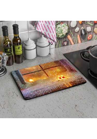 Kış 2 Cam Kesme Tahtası - Cam Kesme Tablası 30 Cm X 40 Cm