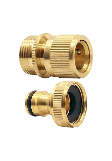 Lebihmurah 3507 Hortum Konnektörleri Parlatma Yüzeyi Erkek Dişi Pirinç Hortum Konektörü