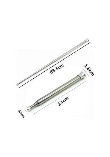 Teleskopik Ateş Başlatıcı Outdoor Üfleme Borusu - 63 CM Gümüş