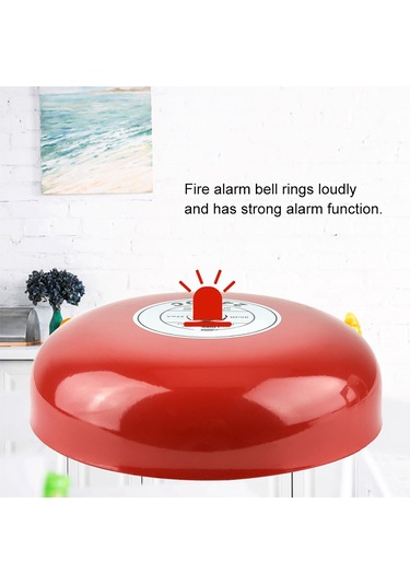 Geeroyoo 24v Aluminyum Kasa Su Geçirmez Yangın Alarm Zili, 90db Yüksek Sesli Uyarı Fonksiyonu