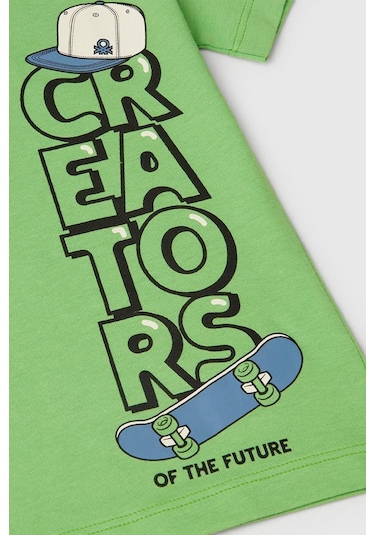 United Colors Of Benetton Erkek Çocuk T Shirt A.yeşil 3ı1xg10ıj-1416 YESIL