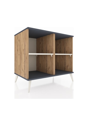 Kronos Şifonyer 2 Raflı 88x59x80 Çam-antrasit/aytaşı Antrasit/aytaşı