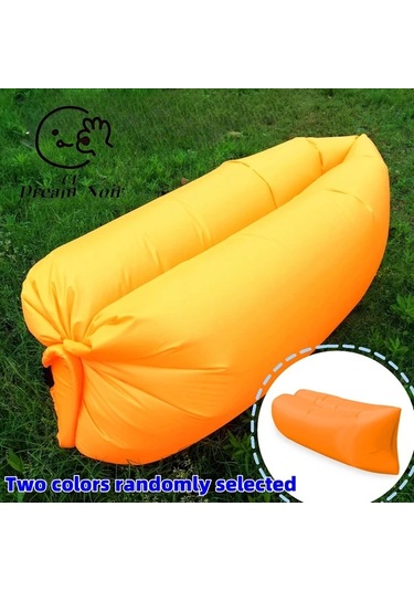 Elmpaly Portakal Renk Hızlı Şişen Kamp Sandalye Şilte Hafif Taşınabilir Turuncu