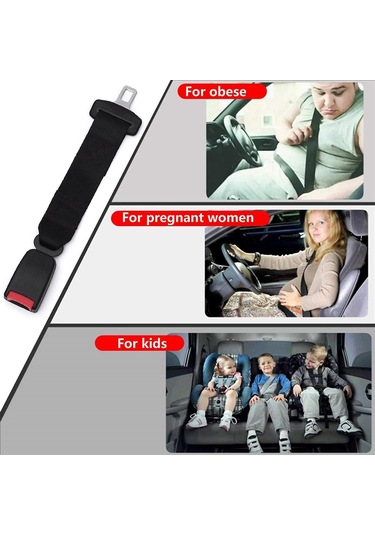 Shineyee Evrensel Emniyet Kemeri Uzatıcı - 14 Cm Ekstra Uzunluk, Kolay Takılır, Bebek Koltuğu İçin İdeal, Siyah, Gri, Bej, Beyaz Renk Seçenekleri