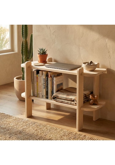 Dulgera Modern Minimalist 2 Raflı Ahşap Raf