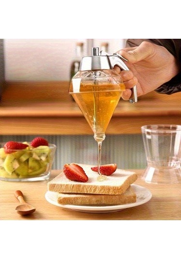 Trendooze Gaojunshop01 Sızıntı Önleyici Cam Yağ Bal Dispanseri, Mutfak Aksesuarı Cam
