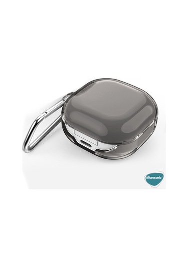 Microsonic Samsung Galaxy Buds Pro Kılıf Askı Aparatlı Tranparan Silikon Füme