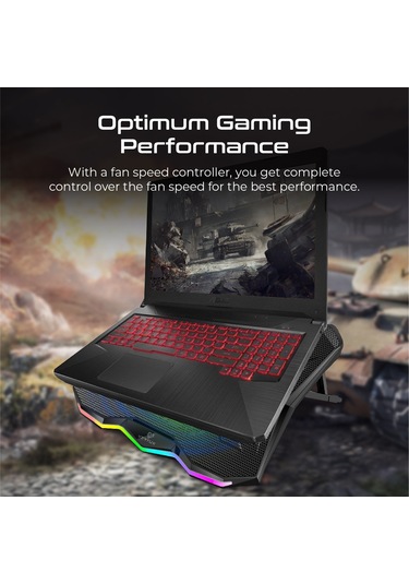 Vertux Glare 17" Kademeli Işıklı Sessiz Standlı Laptop Soğutucu