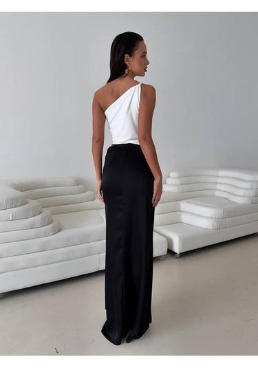 Zak.li Açıktan Sırtlı Şık Akşam Kıyafeti 298274376 Sütlü