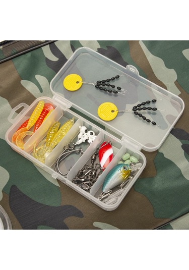 Jeemson Kışlık Dış Mekan Balıkçılık Seti 52 Parça - 50cm İki Parça Kamış Ve Tüm Zaraflar İle Donatılmış