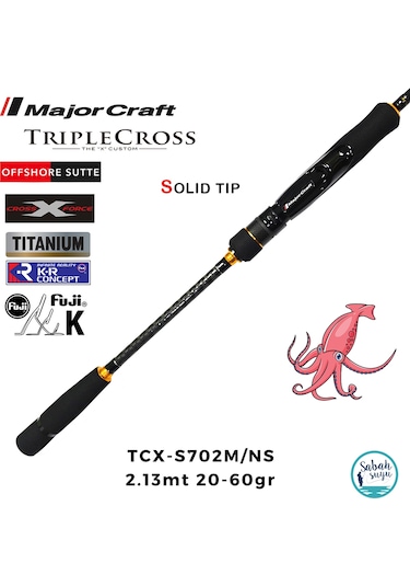 Major Craft Triple Cross Tcx-s702m/ns Offshore Sutte 2.13mt 20-60gr 2p Kalamar Spin Kamış