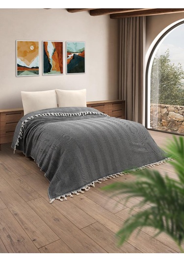 Battaniye Pamuk Miren 180x200 Cm Siyah