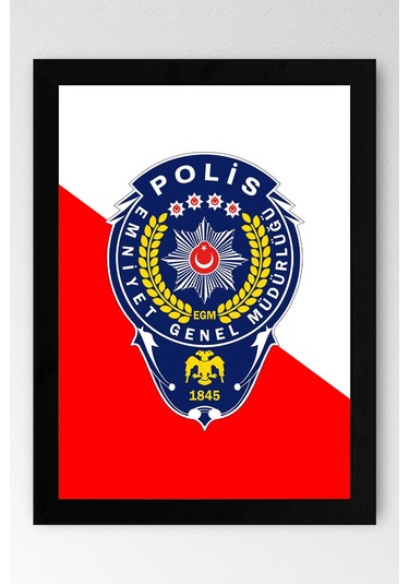 Polis Arması Logo Çerçeveli Tablo